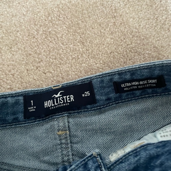 Hollister stripe ultra high-rise denim skirt - Picture 2 of 4